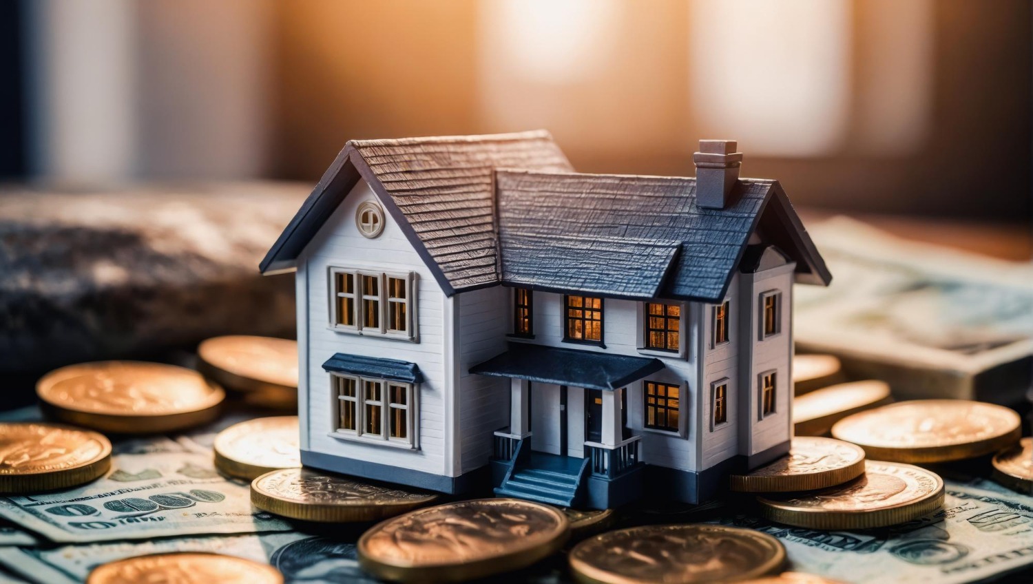 Home equity loan with house value, home equity, and mortgage financing
